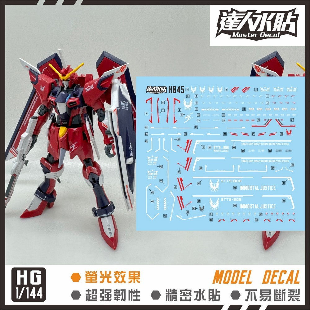MASTER 水転写デカール H045 HG 1/144 イモータルジャスティスSEED