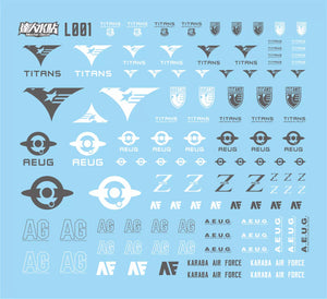 包邮 达人MASTER L001 奥干泰坦斯 LOGO 标识 高清精密 荧光 水贴 Collectibles