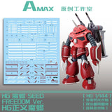 AMAX Water Slide Decal for HG Z'GOK Freedom Ver. (Kits not include) AMAXHG012