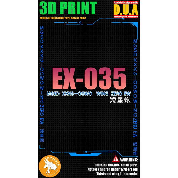 ANUBIS EX035 MGSD 1/100 WING ZERO EW Addon parts 3D print upgrade parts no kits