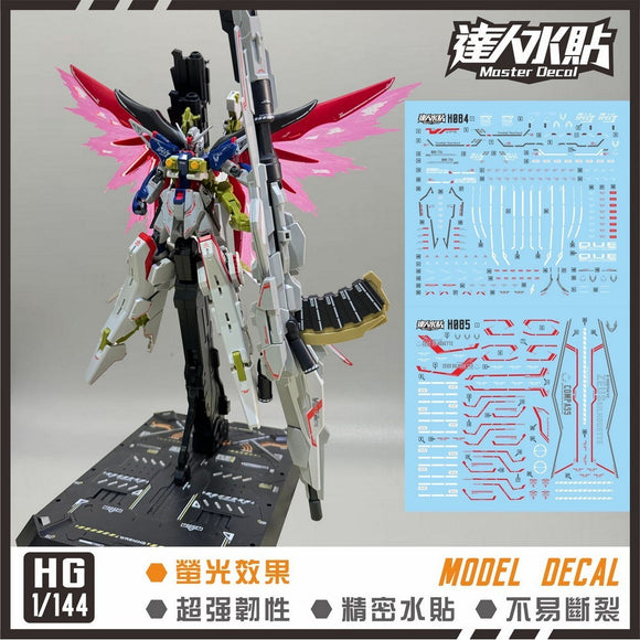 MASTER Water Slide Decal H084 H085 for HG 1/144 Destiny Spec 2 Zeus Silhouette (Kits not include)