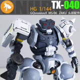 ANUBIS TX040 HG 1/144 MS-06 ZAKU / GQuuuuuuXDetails Upgrade Accessories 3D Printed Head Unit Parts (Not the figure or model)