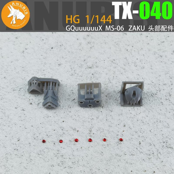 ANUBIS TX040 HG 1/144 MS-06 ZAKU / GQuuuuuuXDetails Upgrade Accessories 3D Printed Head Unit Parts (Not the figure or model)