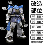 BWCS BUWANG CHUSHI Detail Upgrade Addon Parts for HG 1/144 Recon Reconnaissance Type GTO Zaku (Not the kits, not the model)