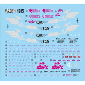 MASTER Water Slide Decal H015 HGUC HG 1/144 Qubeley Fluo Type Collectibles