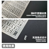 M.S. MOSHI Tool MX031-036 Letter Number Chinese Characters Metal Etching Detail Parts