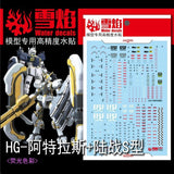 20250722 XUEYAN XY / SNOW FLAME HG 1/144 Atlas  +Ground s Fluorescences Water slide decal