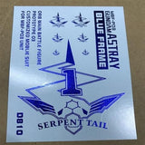 DL DALIN Water slide decal Gold Coating MG MB Blue Frame