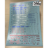 DL DALIN Water slide decal UC60 8821 MG MB F91 Stand Gold Coating