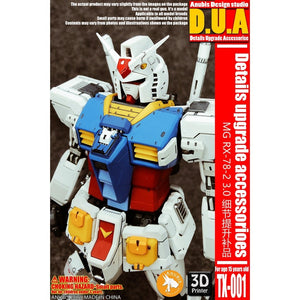 ANUBIS 3D print detail upgrade parts TX001 V-FIN FOR MG RX-78-2 Ver.3.0 in the kits