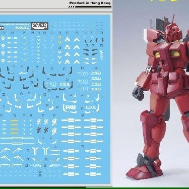 DL DALIN Water slide decal UC55 MG 1/100 Amazing Red Warrior