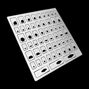Alexen AJ0096 AJ0097 Model Tool Flat/Folding Detail Modification Auxiliary Engraving Ruler
