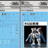 DL DALIN Water slide decal RG RG 1/144 STRIKE FREEDOM