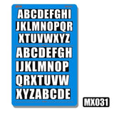 M.S. MOSHI Tool MX031-036 Letter Number Chinese Characters Metal Etching Detail Parts