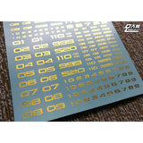 DL DALIN Water slide decal C013 1/144 1/100 1/60 Letter Series General Use Gold Coating
