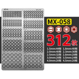 M.S. MOSHI Tool MX055-MX058 Screw Style Metal Etching sheet Detail Upgrade Parts fit for MG HG General Use