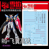 20250722 XUEYAN XY / SNOW FLAME RG 40 Wing  Ver.TV Fluorescence High-Accuracys Water slide decal