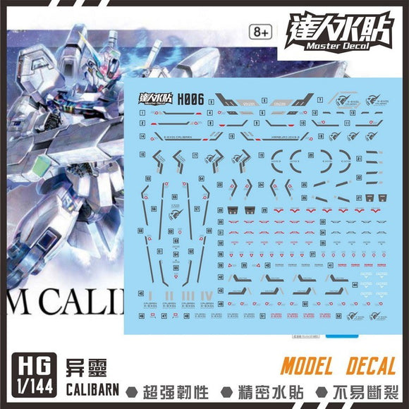 MASTER Water Slide Decal H006 TWFM HG 1/144 Calibarn Collectibles