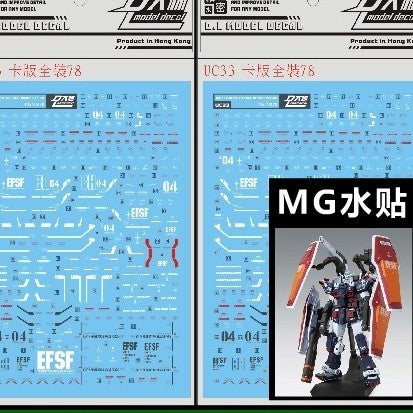 DL DALIN Water slide decal UC33MG 1/100 MG FA-78 FA78 Thunderbolt Ka