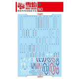 20250722 XUEYAN XY / SNOW FLAME RG-18 RG 00 Raiser 00R  Trans-AM  Blue Red Fluorescence Water slide decal