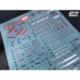 DL DALIN Water slide decal Color Coating MG MB Red Frame Stand