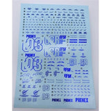 DL DALIN Water slide decal MG 1/100 PHENEX Blue Coating