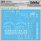 DL DALIN Water slide decal RG 1/144 MS-06F ZAKU 2