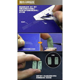 M.S. MOSHI Tool MS005  Military Model ABS Rubber Sheet Cutting Modification Stainless Steel T-Shaped Ruler