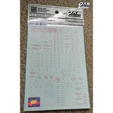 DL DALIN Water slide decal MG Double X GX-9901 DX Gold Coating