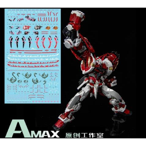 AMAX Water Slide Decal 1/100 HIRM MJH Astray Red Frame Powered Red Fluo AMAXHIRM002