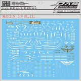 DL DALIN Water slide decal RG 1/144 MSN SAZABI Ver.Ka Gold Coating