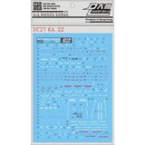 DL DALIN Water slide decal Uc27 Decal For MG 1/100 KA.ZZ MSZ-010