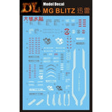 DL DALIN Water slide decal MG 1/100 Blitz
