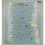 DL DALIN Water slide decal RG 1/144 Gold Frame Gold Coating