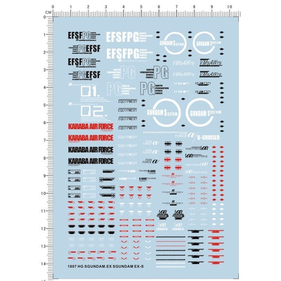 CALILY HG Ex-S  MSA-0011 Ex-S Water Slide Decal