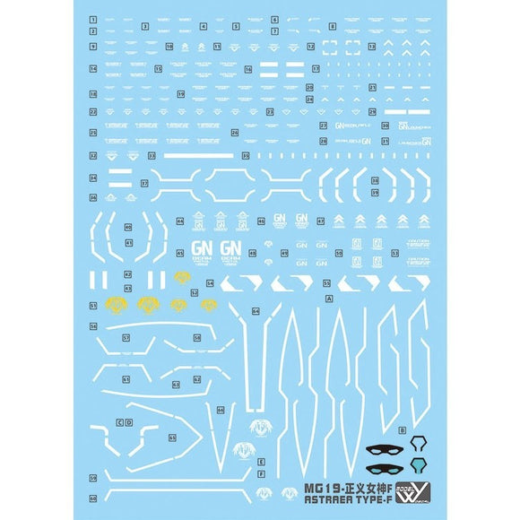 LANYU Water slide decal for MG 1/100 Astrea F  (Luminous+Fluorescent)