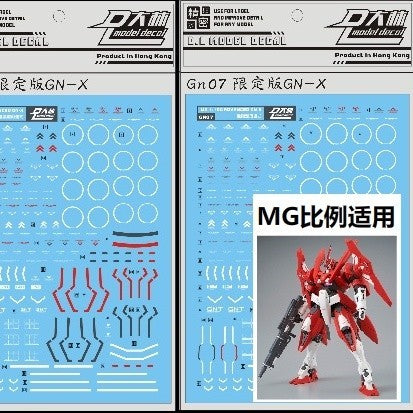 DL DALIN GN07 MG 1/100 MG GN-X GNX Water slide decal