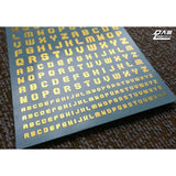 DL DALIN Water slide decal C013 1/144 1/100 1/60 Letter Series General Use Gold Coating