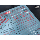 DL DALIN Water slide decal Color Coating MG MB Red Frame Stand