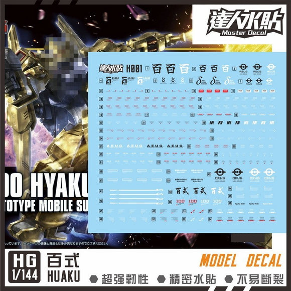 MASTER Water Slide Decal H001 HG 1/144 Hayaku Shiki Collectibles