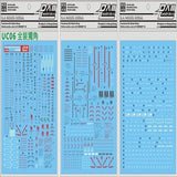 DL DALIN Water slide decal MG Series Ka Nu Hi Nu  00Q GN4 JUSETICE UNICORN DYNAMES RX78