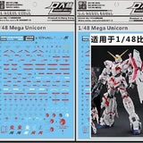 DL DALIN Water slide decal MEGA 1/48 UNICORN