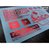 DL DALIN Water slide decal MG MB Red Frame Flying Backpack Stand