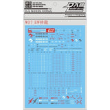 DL DALIN Water slide decal W07 MG 1/100 Shenlong EW