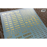 DL DALIN Water slide decal C013 1/144 1/100 1/60 Letter Series General Use Gold Coating
