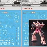 DL DALIN Water slide decal RG 1/144 MS-06F ZAKU 2