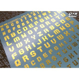 DL DALIN Water slide decal C013 1/144 1/100 1/60 Letter Series General Use Gold Coating