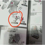 CB RG 04 1/144 butcher parts for  NU