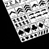 Alexen AJ0076 Zaku Zeong Model Dedicated Water Sticker Logo Battle Performance Symbol Leakage Spray Board