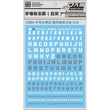 DL DALIN Water slide decal General Use UC Zeong Number Digital Letter Logo Sign Mark
